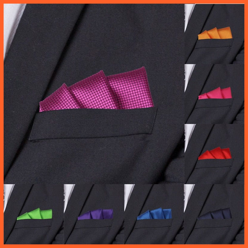 whatagift.com.au Handkerchief Fashion Suits Pocket Square Plaid Hankies Classic Suit Napkin Mens Handkerchief