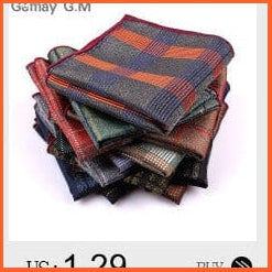 whatagift.com.au Handkerchief Fashion Suits Pocket Square Plaid Hankies Classic Suit Napkin Mens Handkerchief