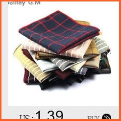 whatagift.com.au Handkerchief Fashion Suits Pocket Square Plaid Hankies Classic Suit Napkin Mens Handkerchief