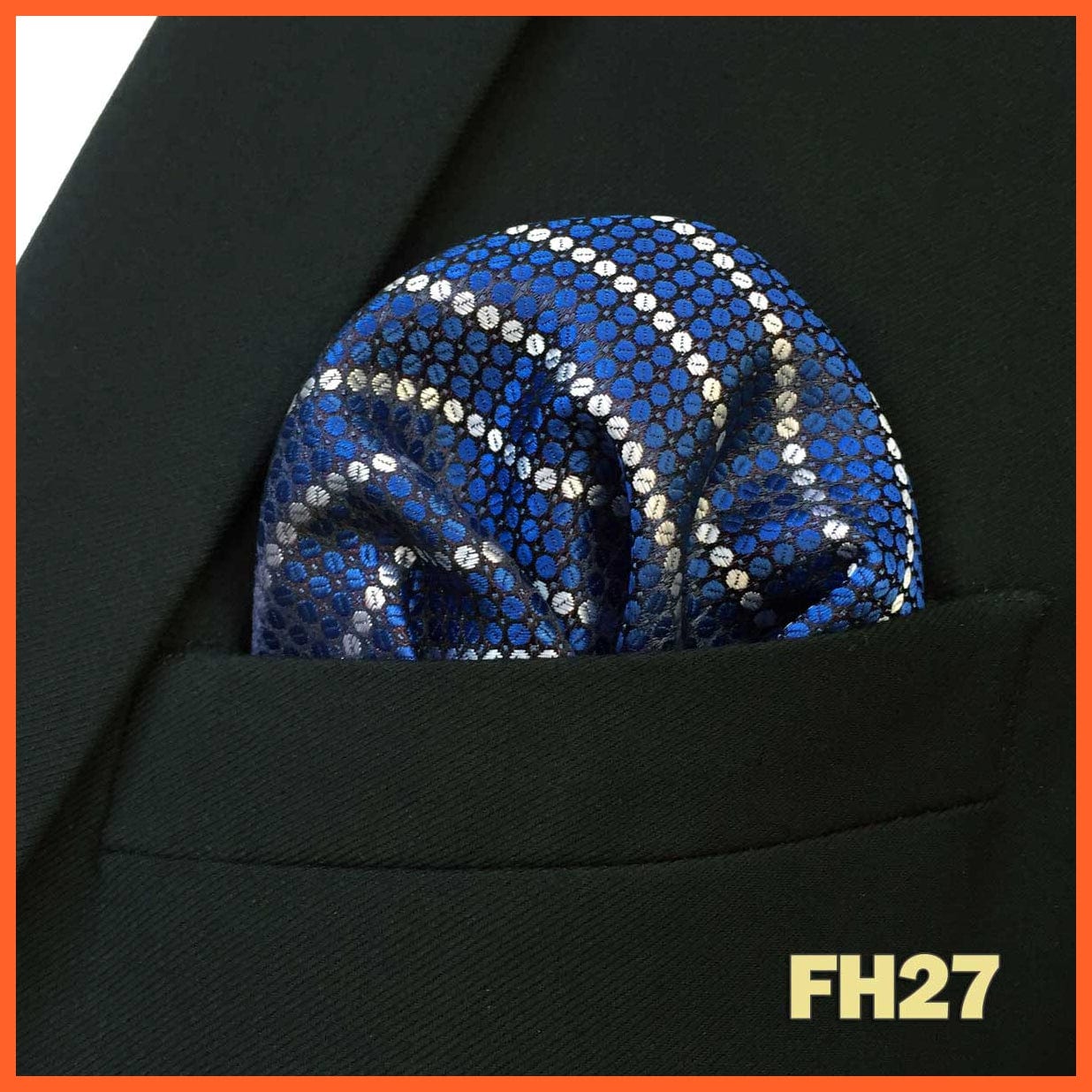 whatagift.com.au Handkerchief FH27 Colorful Multicolor Pocket Square Men's Classic Striped Handkerchief
