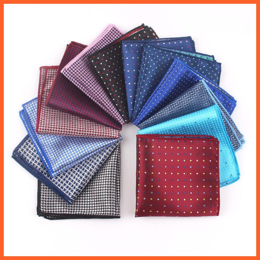whatagift.com.au Handkerchief Gentlemen Suit Pocket Square Hankies | Dots Design Men's Handkerchief