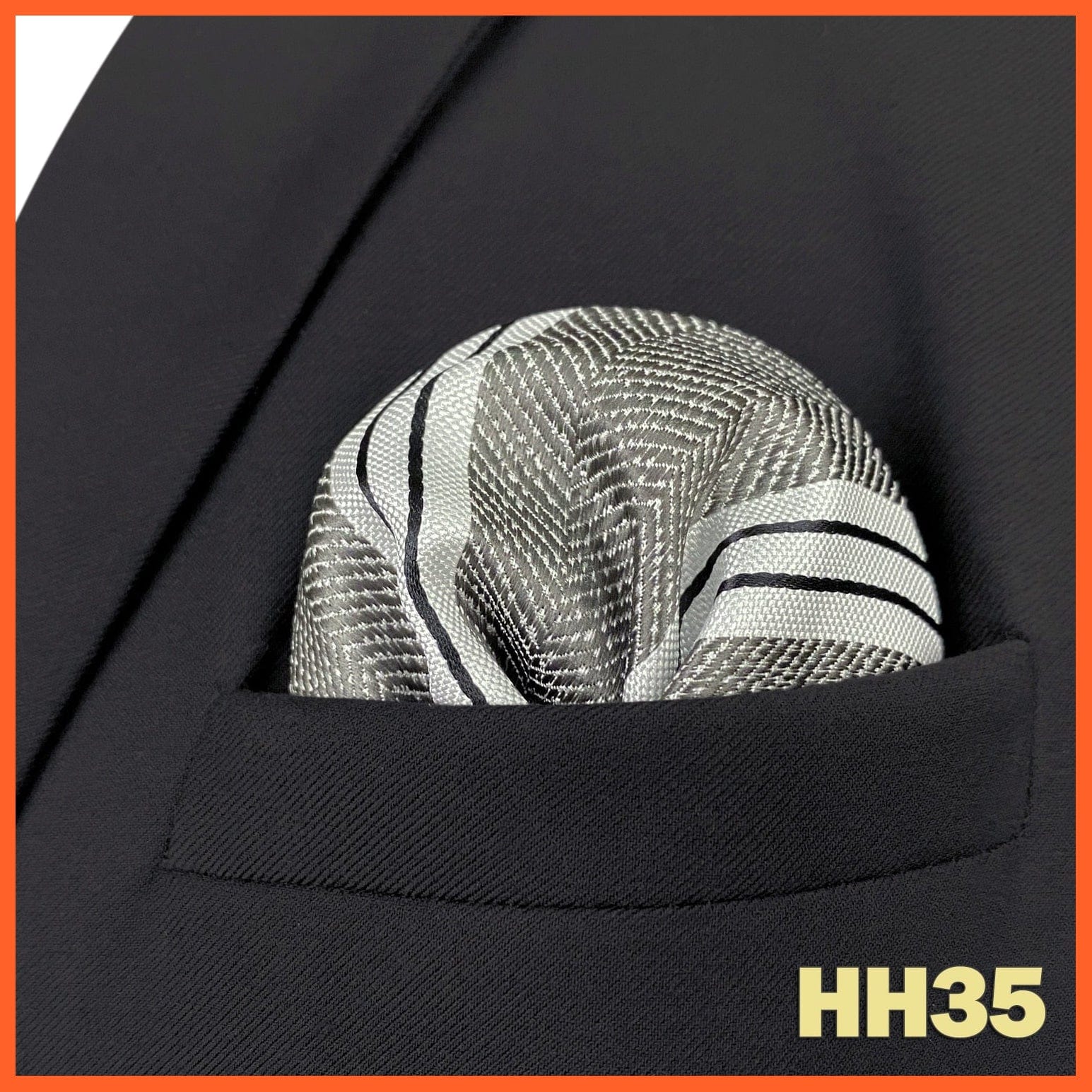 whatagift.com.au Handkerchief HH35 Colorful Multicolor Pocket Square Men's Classic Striped Handkerchief
