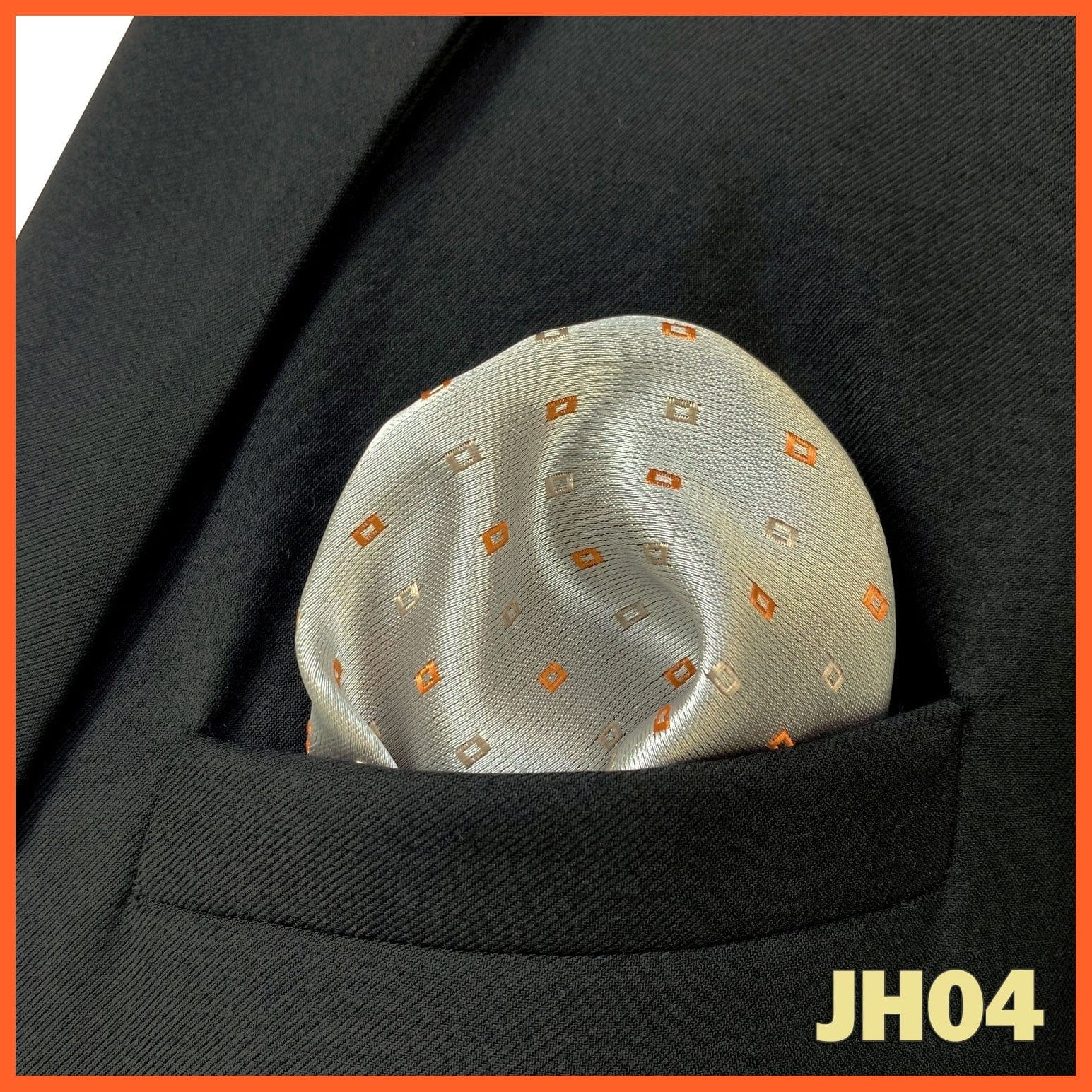 whatagift.com.au Handkerchief JH04 Colorful Multicolor Pocket Square Men's Classic Striped Handkerchief