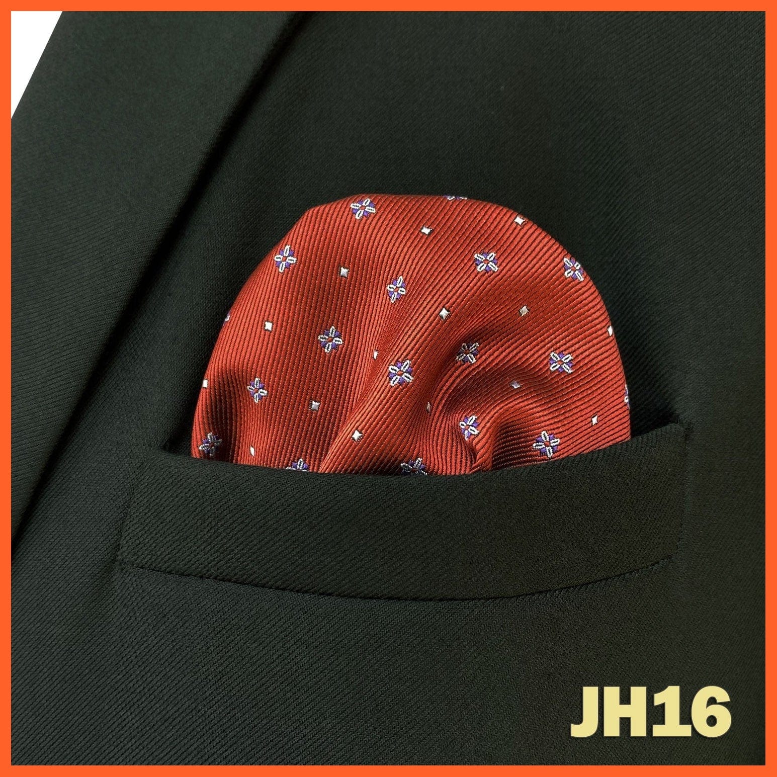whatagift.com.au Handkerchief JH16 Colorful Multicolor Pocket Square Men's Classic Striped Handkerchief