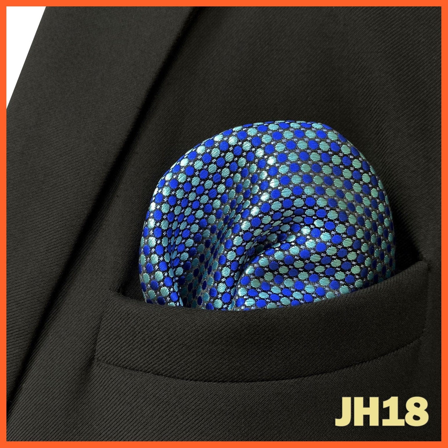 whatagift.com.au Handkerchief JH18 Colorful Multicolor Pocket Square Men's Classic Striped Handkerchief