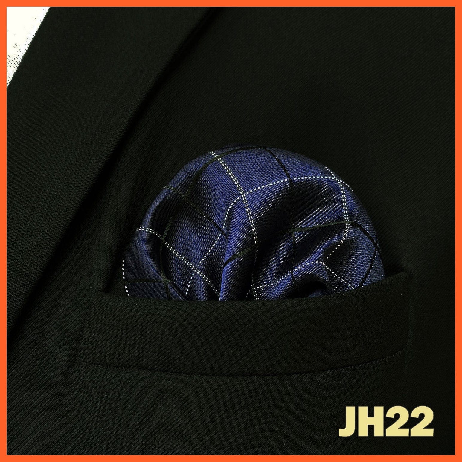 whatagift.com.au Handkerchief JH22 Colorful Multicolor Pocket Square Men's Classic Striped Handkerchief