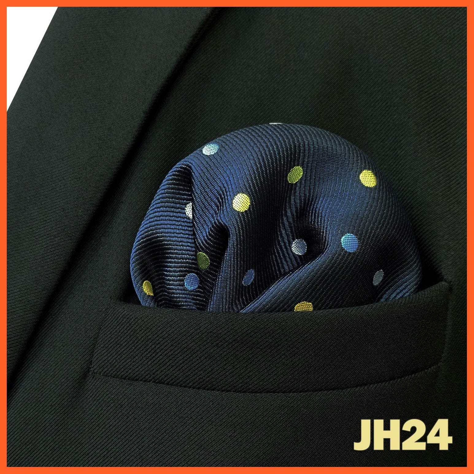 whatagift.com.au Handkerchief JH24 Colorful Multicolor Pocket Square Men's Classic Striped Handkerchief