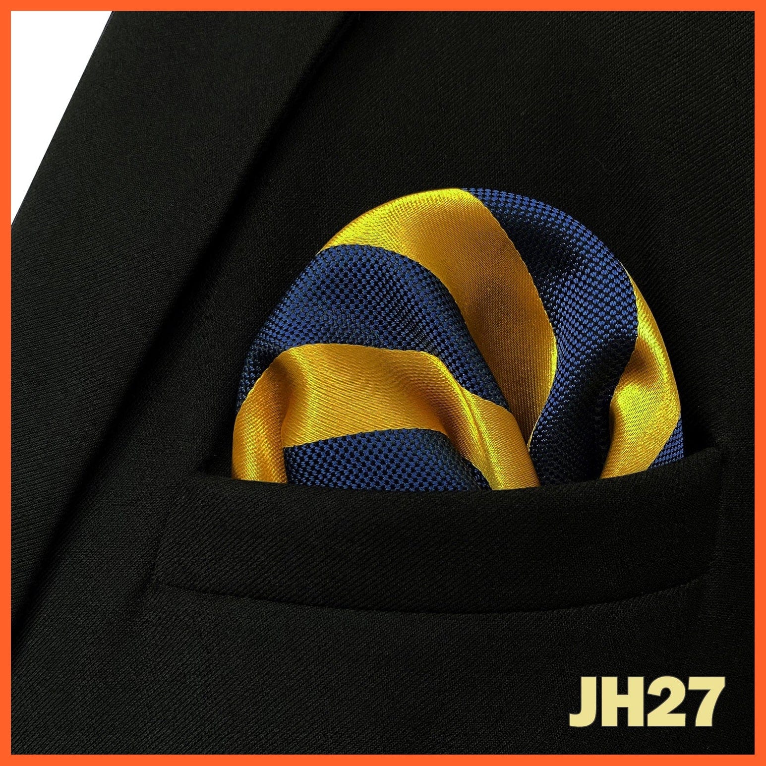 whatagift.com.au Handkerchief JH27 Colorful Multicolor Pocket Square Men's Classic Striped Handkerchief