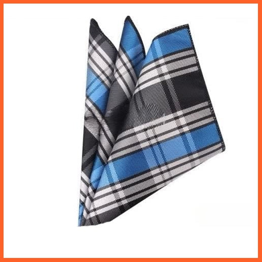 whatagift.com.au Handkerchief KD28802 Men Pocket Square Suits Hanky For Men | Plaid Men'S Square Suit Handkerchiefs