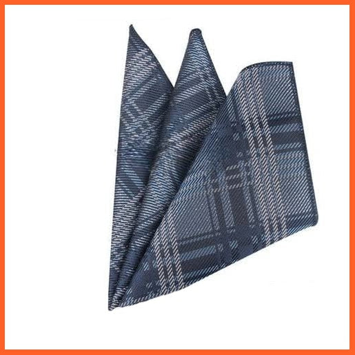 whatagift.com.au Handkerchief KD28804 Men Pocket Square Suits Hanky For Men | Plaid Men'S Square Suit Handkerchiefs