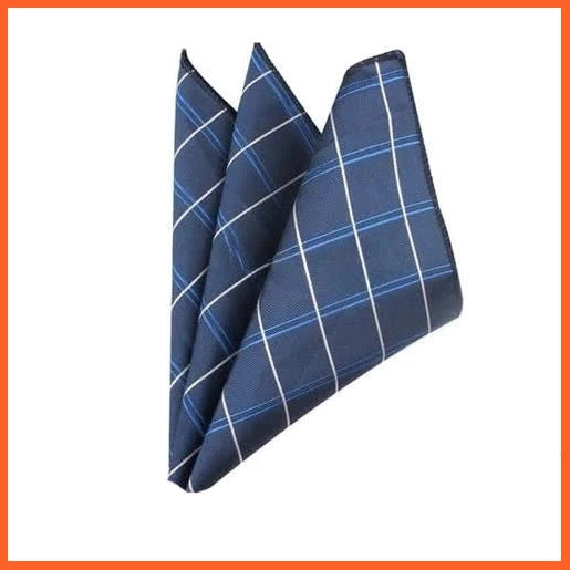 whatagift.com.au Handkerchief KD28805 Men Pocket Square Suits Hanky For Men | Plaid Men'S Square Suit Handkerchiefs