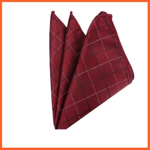 whatagift.com.au Handkerchief KD28808 Men Pocket Square Suits Hanky For Men | Plaid Men'S Square Suit Handkerchiefs