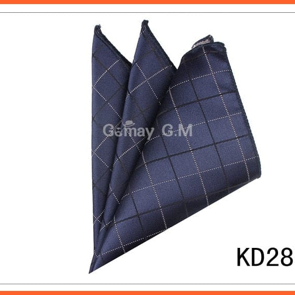 whatagift.com.au Handkerchief KD28809 Men Pocket Square Suits Hanky For Men | Plaid Men's Square Suit Handkerchiefs