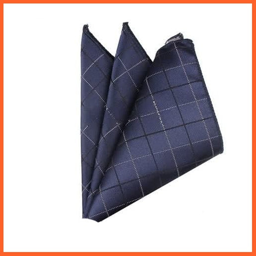 whatagift.com.au Handkerchief KD28809 Men Pocket Square Suits Hanky For Men | Plaid Men'S Square Suit Handkerchiefs