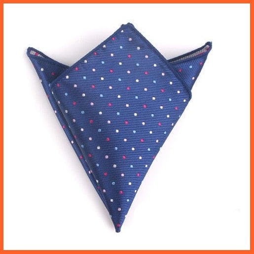 whatagift.com.au Handkerchief KD28909 Gentlemen Suit Pocket Square Hankies | Dots Design Men's Handkerchief