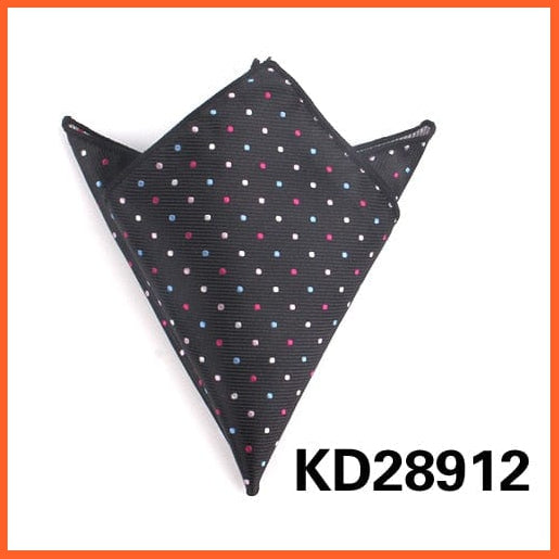whatagift.com.au Handkerchief KD28912 Gentlemen Suit Pocket Square Hankies | Dots Design Men's Handkerchief