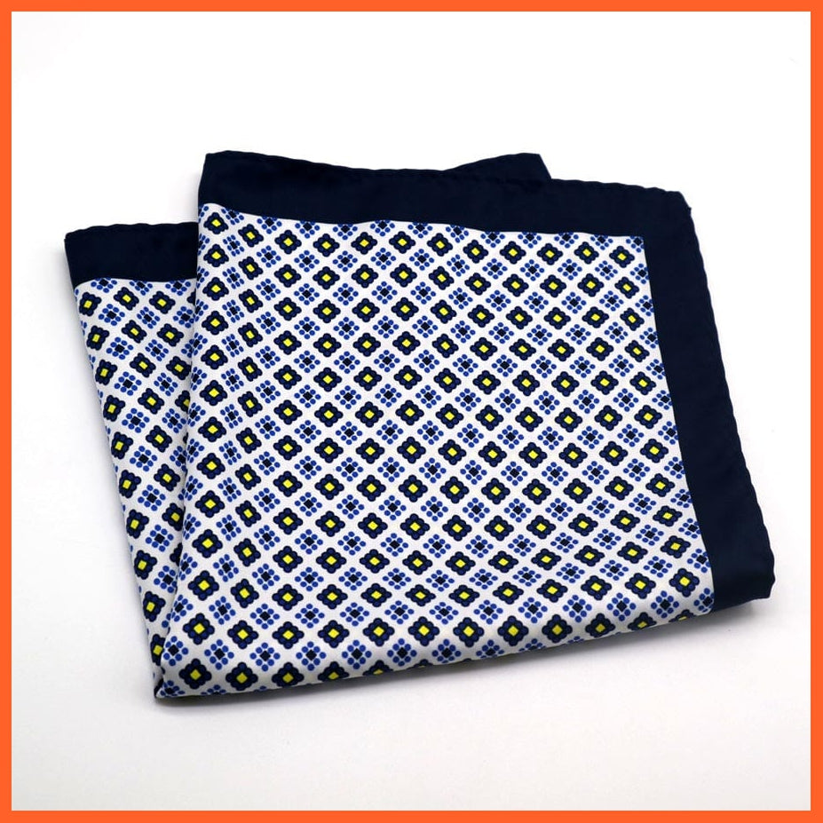 whatagift.com.au Handkerchief Large Paisley Flower Dot Pocket Square Handkerchief For Men's Gifts