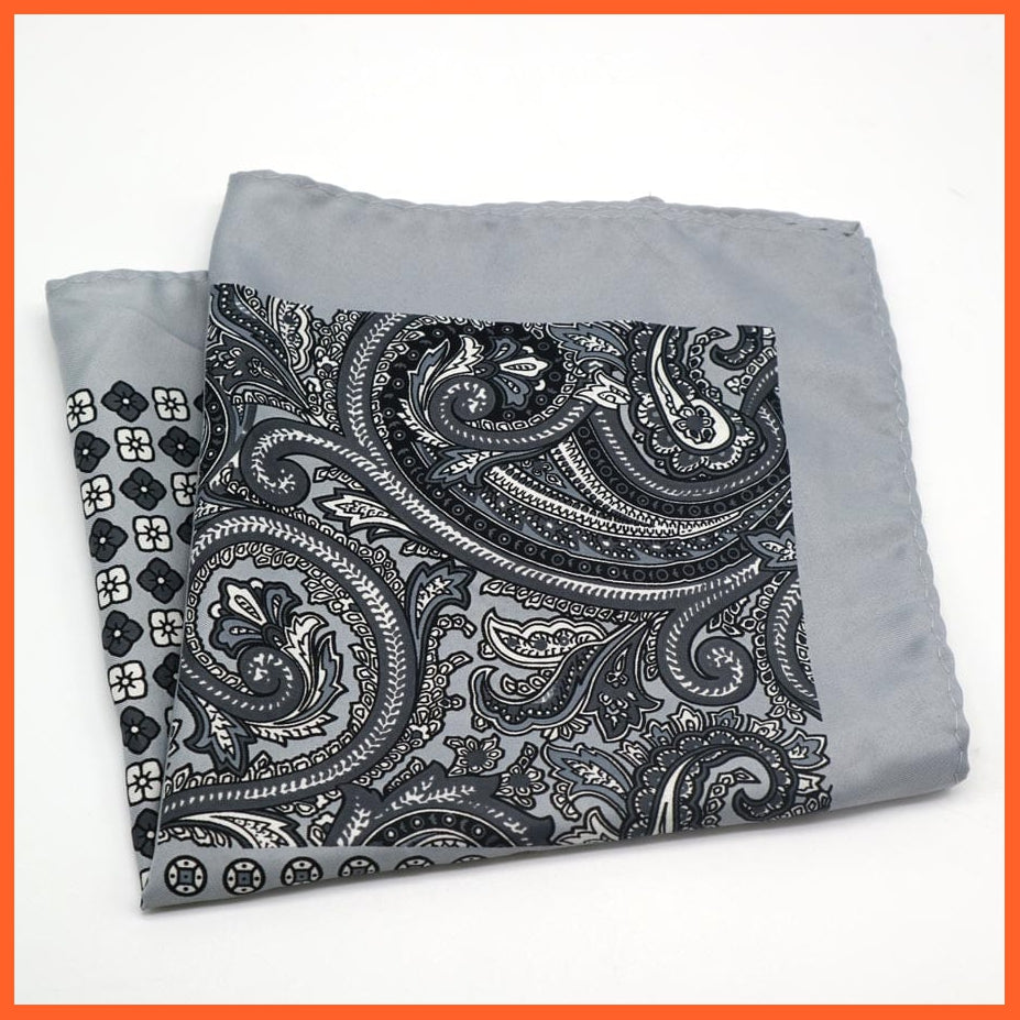 whatagift.com.au Handkerchief Large Paisley Flower Dot Pocket Square Handkerchief For Men's Suit