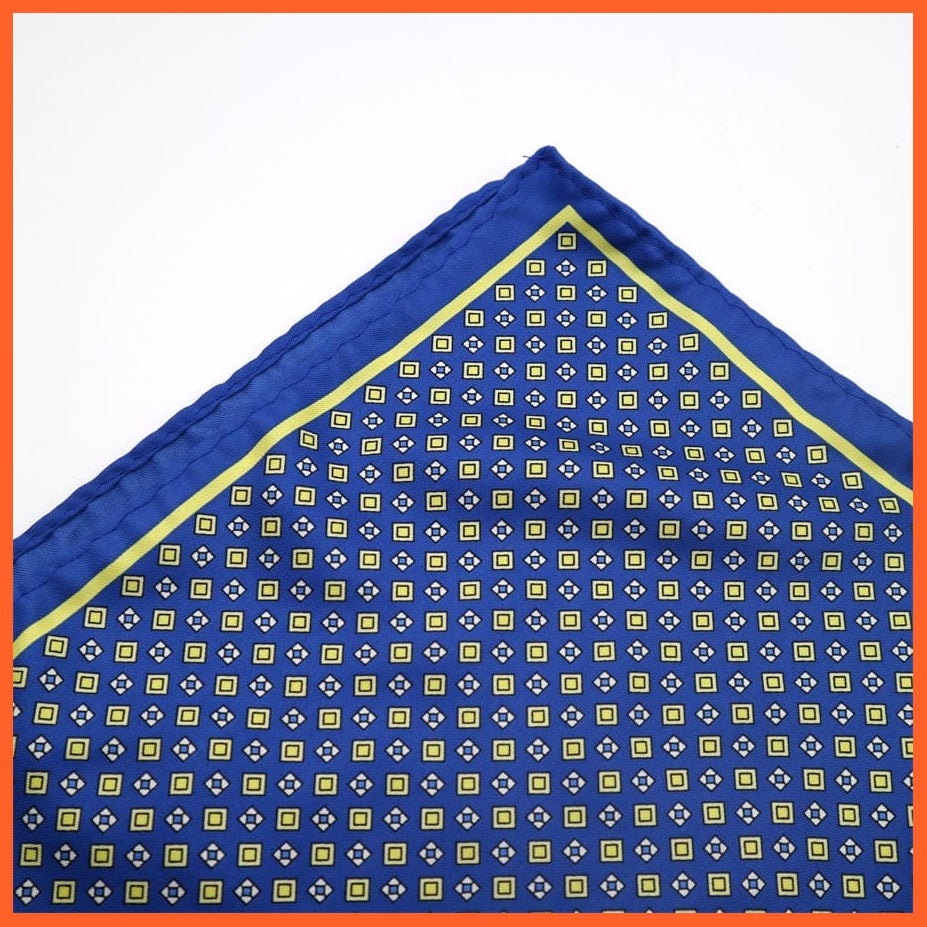 whatagift.com.au Handkerchief Large Paisley Flower Dot Pocket Square Handkerchief For Men's Suit