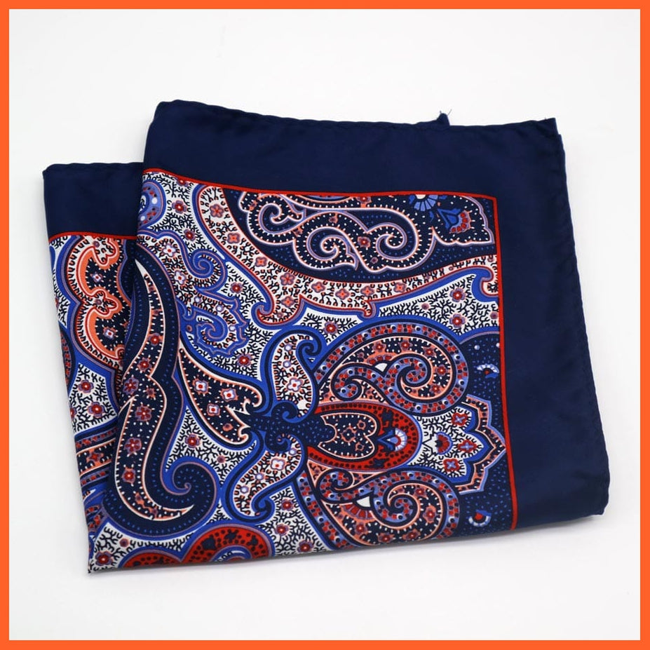 whatagift.com.au Handkerchief Large Paisley Flower Dot Pocket Square Handkerchief For Men's Suit