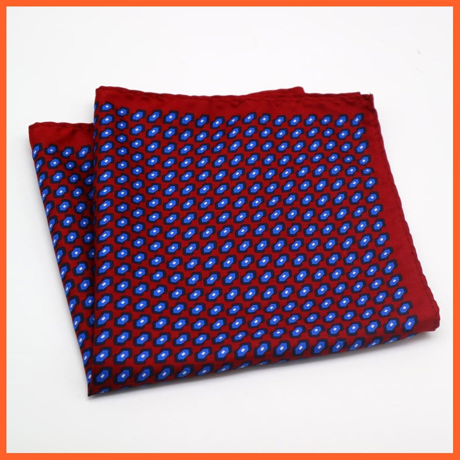 whatagift.com.au Handkerchief Large Paisley Flower Dot Pocket Square Handkerchief For Men's Suit