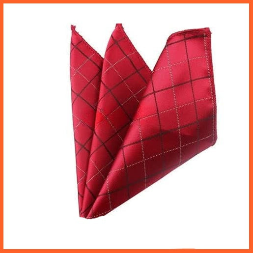 whatagift.com.au Handkerchief Men Pocket Square Suits Hanky For Men | Plaid Men'S Square Suit Handkerchiefs