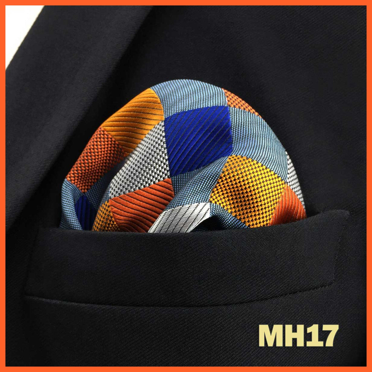Colorful Multicolor Pocket Square Men'S Classic Striped Handkerchief | whatagift.com.au.