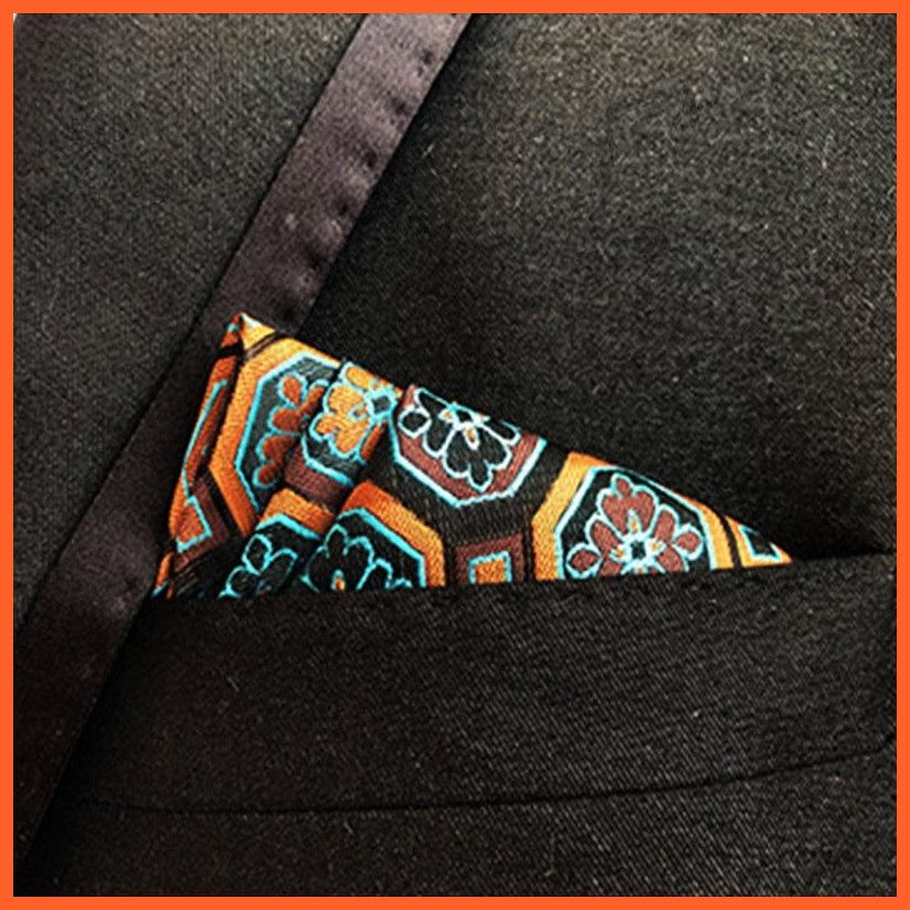 whatagift.com.au Handkerchief New Pocket Square Handkerchief Paisley Solid Colors Vintage Suit Handkerchief