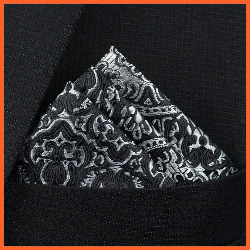 whatagift.com.au Handkerchief New Pocket Square Handkerchief Paisley Solid Colors Vintage Suit Handkerchief