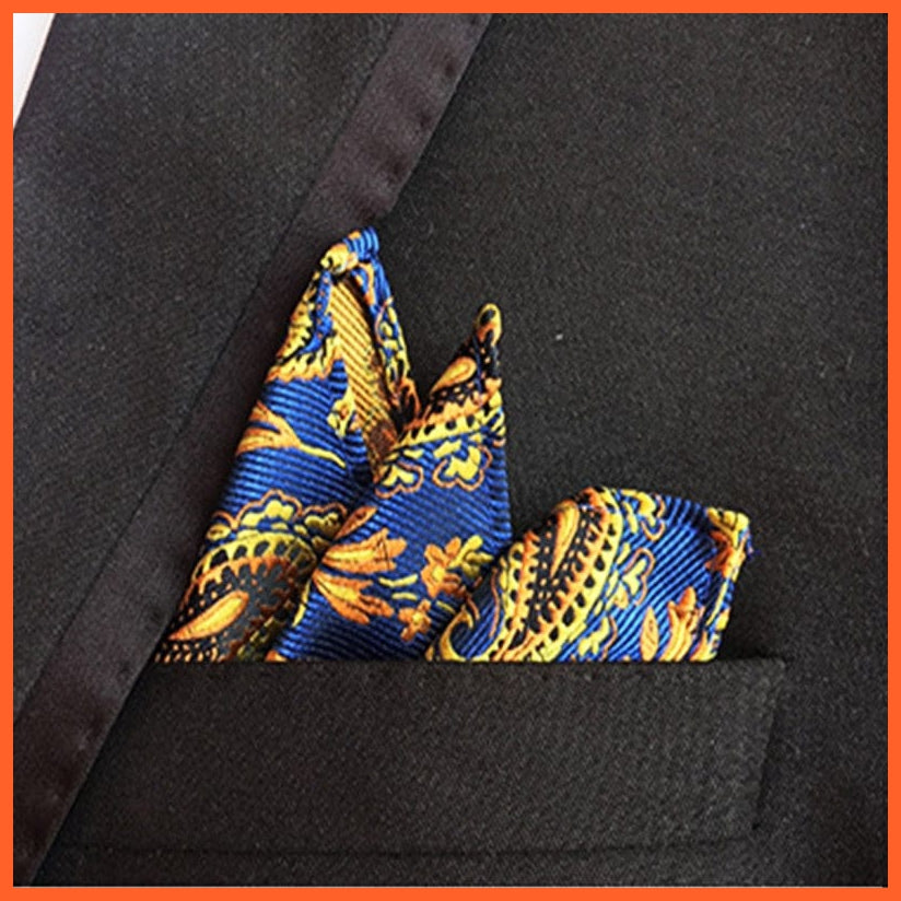 whatagift.com.au Handkerchief New Pocket Square Handkerchief Paisley Solid Colors Vintage Suit Handkerchief