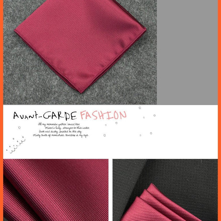 whatagift.com.au Handkerchief New Pocket Square Handkerchief Paisley Solid Colors Vintage Suit Handkerchief