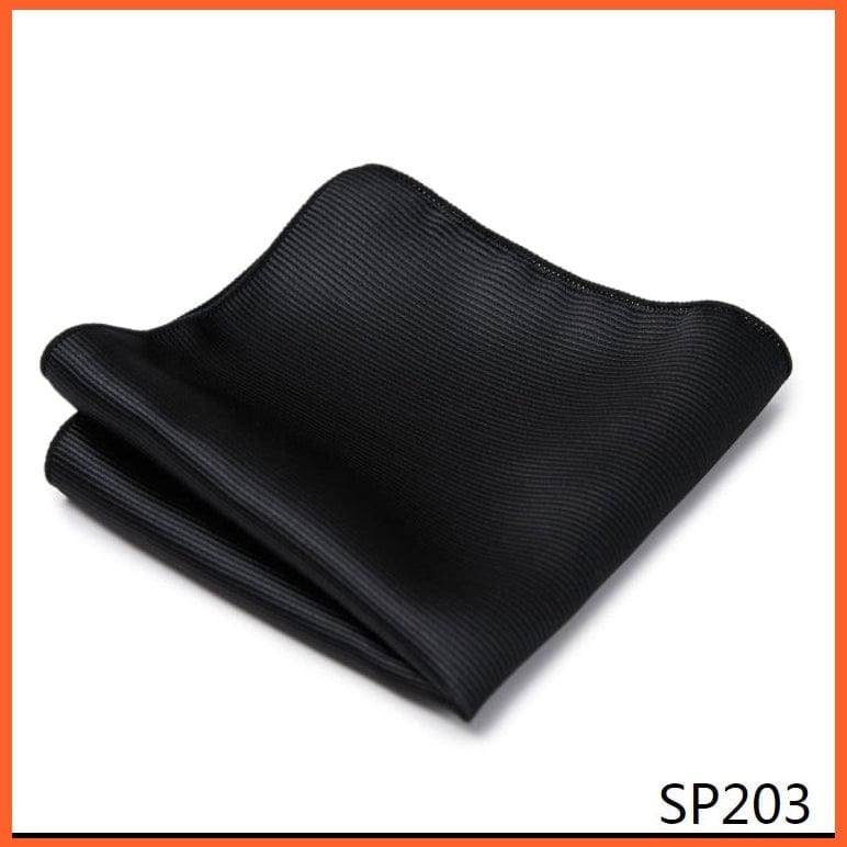 whatagift.com.au Handkerchief New Style Hot-Sale Silk Pocket Square Handkerchief Black Suit Accessories