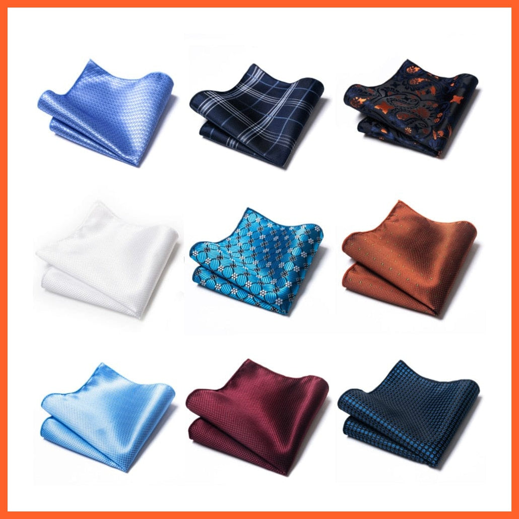 whatagift.com.au Handkerchief New Style Hot-sale Silk Pocket Square Handkerchief Black Suit Accessories