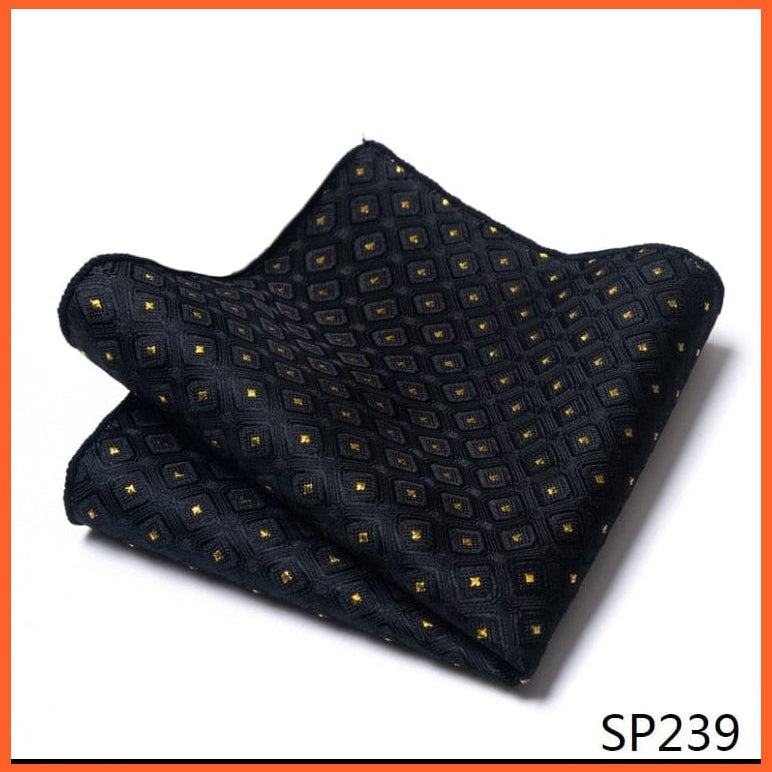 whatagift.com.au Handkerchief New Style Hot-sale Silk Pocket Square Handkerchief Black Suit Accessories