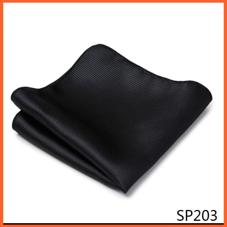 whatagift.com.au Handkerchief New Style Hot-sale Silk Pocket Square Handkerchief Black Suit Accessories