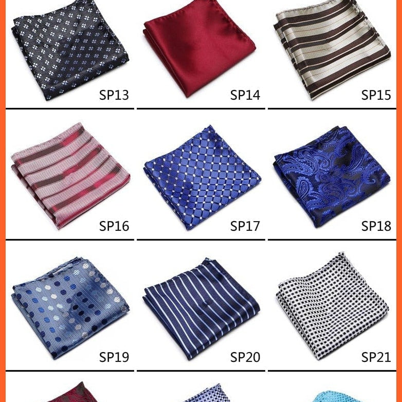 whatagift.com.au Handkerchief New Style Hot-sale Silk Pocket Square Handkerchief Black Suit Accessories