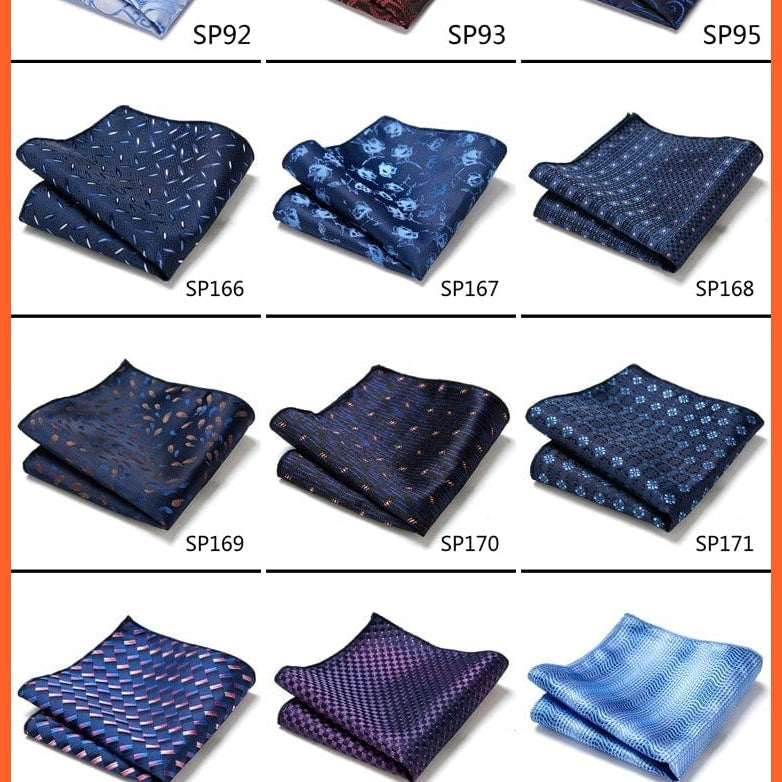 whatagift.com.au Handkerchief New Style Hot-sale Silk Pocket Square Handkerchief Black Suit Accessories