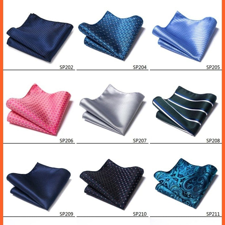 whatagift.com.au Handkerchief New Style Hot-sale Silk Pocket Square Handkerchief Black Suit Accessories