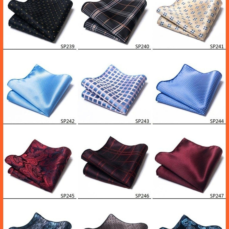 whatagift.com.au Handkerchief New Style Hot-sale Silk Pocket Square Handkerchief Black Suit Accessories