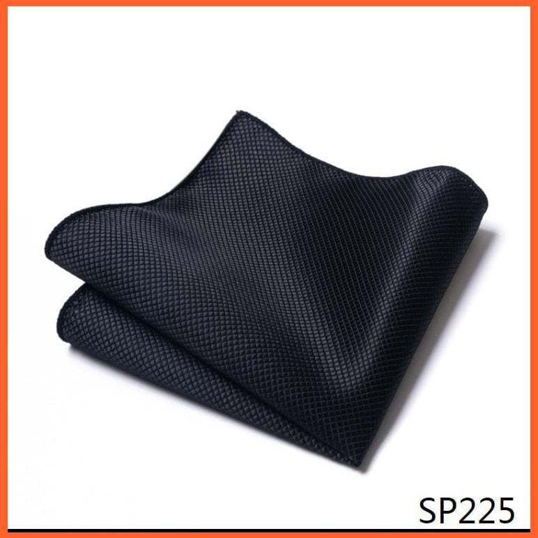 whatagift.com.au Handkerchief New Style Hot-sale Silk Pocket Square Handkerchief Black Suit Accessories