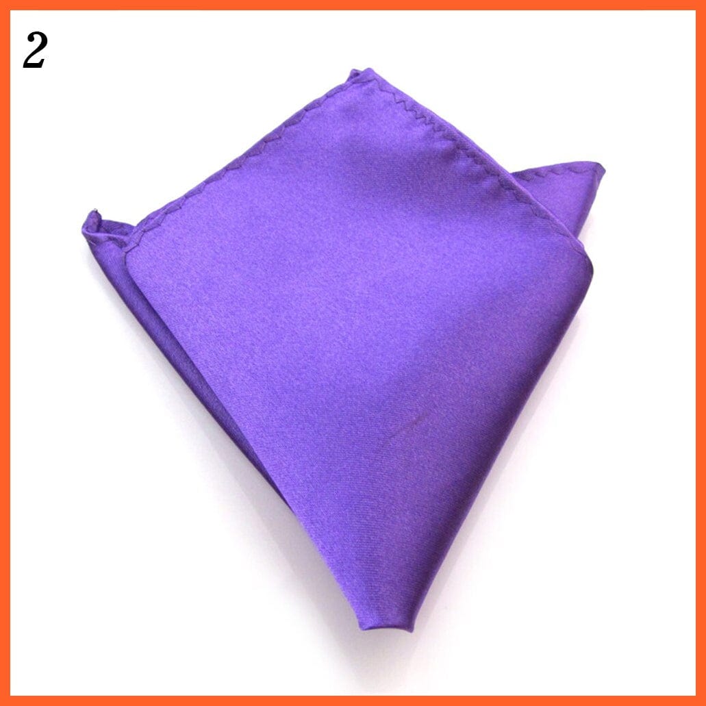 whatagift.com.au Handkerchief Satin Solid Color Plain Suits Pocket Square Fashion Silk Handkerchief For Men