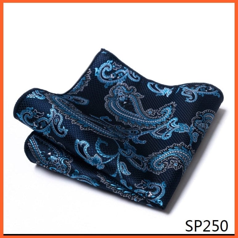 whatagift.com.au Handkerchief Silk Striped Formal Party Pocket Square Handkerchiefs Suit Hanky For Men