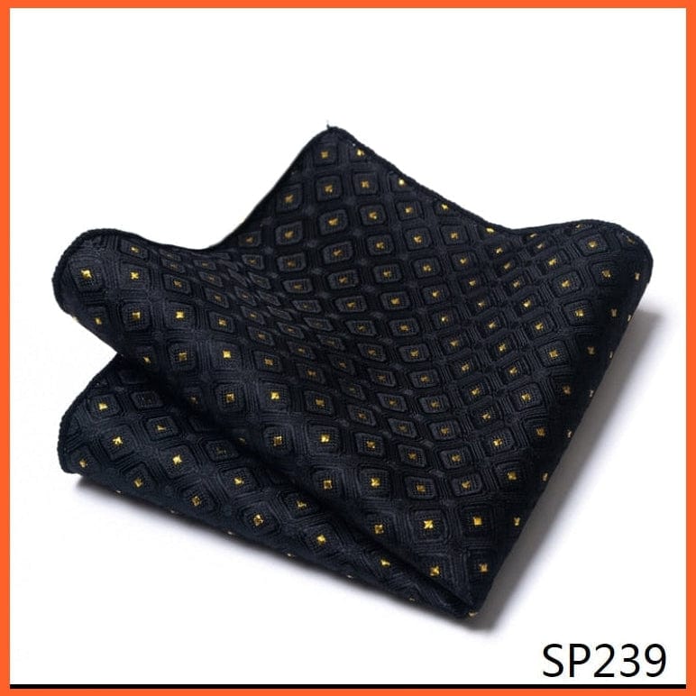 whatagift.com.au Handkerchief Silk Striped Formal Party Pocket Square Handkerchiefs Suit Hanky For Men