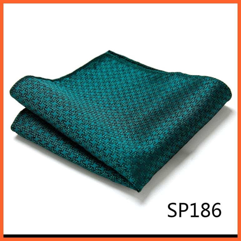 whatagift.com.au Handkerchief SP186 New Style Hot-Sale Silk Pocket Square Handkerchief Black Suit Accessories