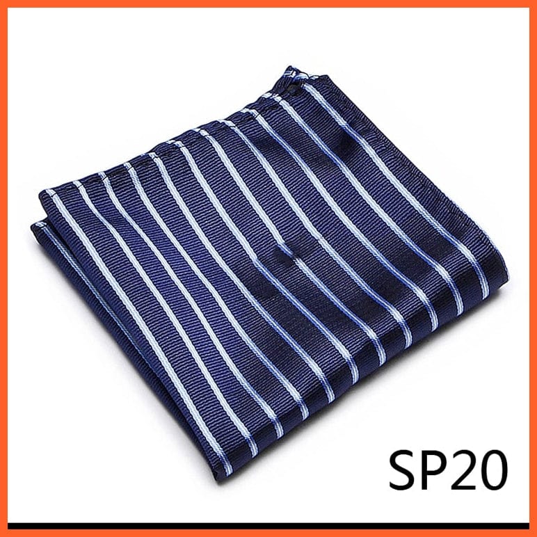 whatagift.com.au Handkerchief SP20 / CN Silk Striped Formal Party Pocket Square Handkerchiefs Suit Hanky For Men
