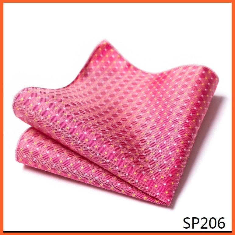 whatagift.com.au Handkerchief SP206 / CN Silk Striped Formal Party Pocket Square Handkerchiefs Suit Hanky For Men
