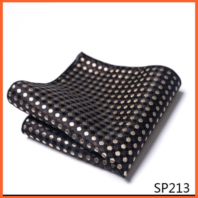 whatagift.com.au Handkerchief SP213 New Style Hot-sale Silk Pocket Square Handkerchief Black Suit Accessories