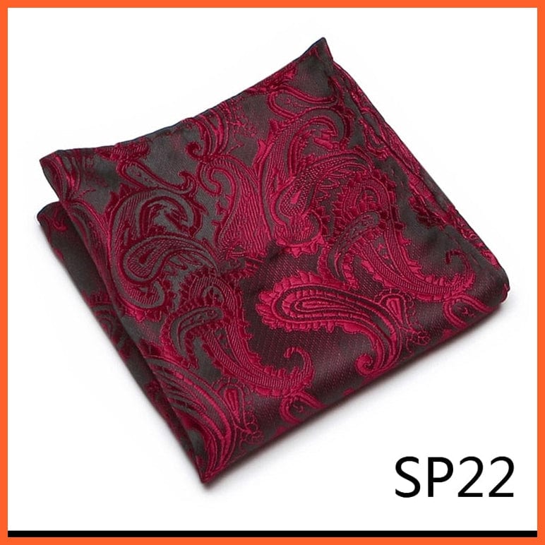 whatagift.com.au Handkerchief SP22 / CN Silk Striped Formal Party Pocket Square Handkerchiefs Suit Hanky For Men