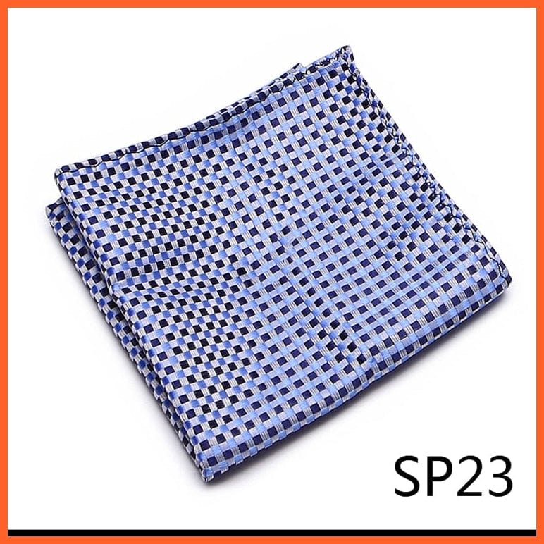 whatagift.com.au Handkerchief SP23 / CN Silk Striped Formal Party Pocket Square Handkerchiefs Suit Hanky For Men