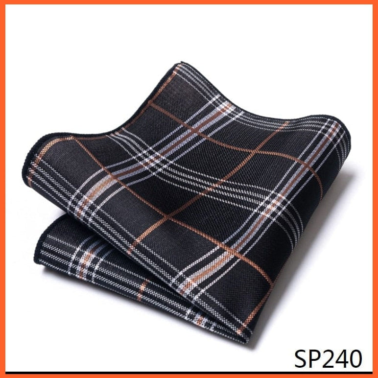 whatagift.com.au Handkerchief SP240 New Style Hot-sale Silk Pocket Square Handkerchief Black Suit Accessories